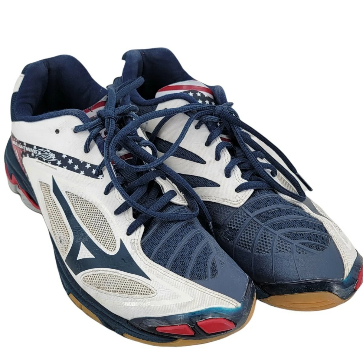 Turbulentie Voorlopige Regulatie Womens Mizuno Wave Lightning Z3 USA Stars &amp; Stripes Volleyball Sneakers  Sz 10.5 | eBay