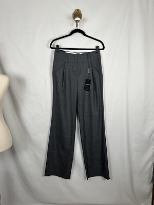 Emporio Armani Women s Size 40 US Size 6 Grey Dress Pants Trousers Pleated Wide