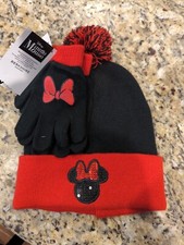 Minnie Mouse Winter Hat And matching Gloves
