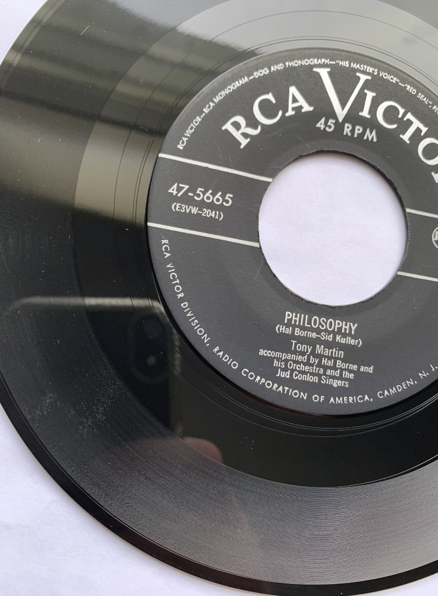 TONY MARTIN-RCA VICTOR 47-5665-HERE-PHILOSOPHY-45RPM-1953 POP