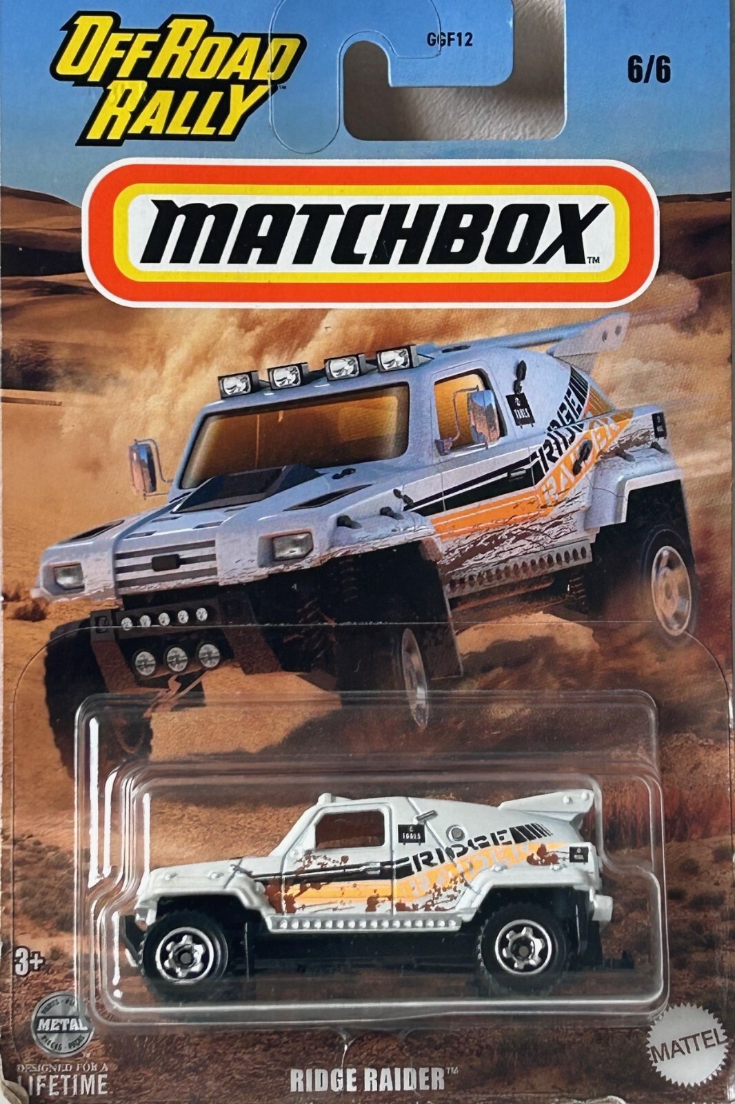 Car Ridge Raider Off Road Rally Model Diecast Toy 1:64 Scale Matchbox Mattel