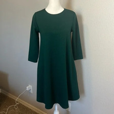 ASOS Textured Swing Dress 3/4 Sleeve Green Size 6