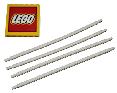 Lego Hose Soft Axle 12L Part 32200 White x4 Technic Educational Dacta Play MOC