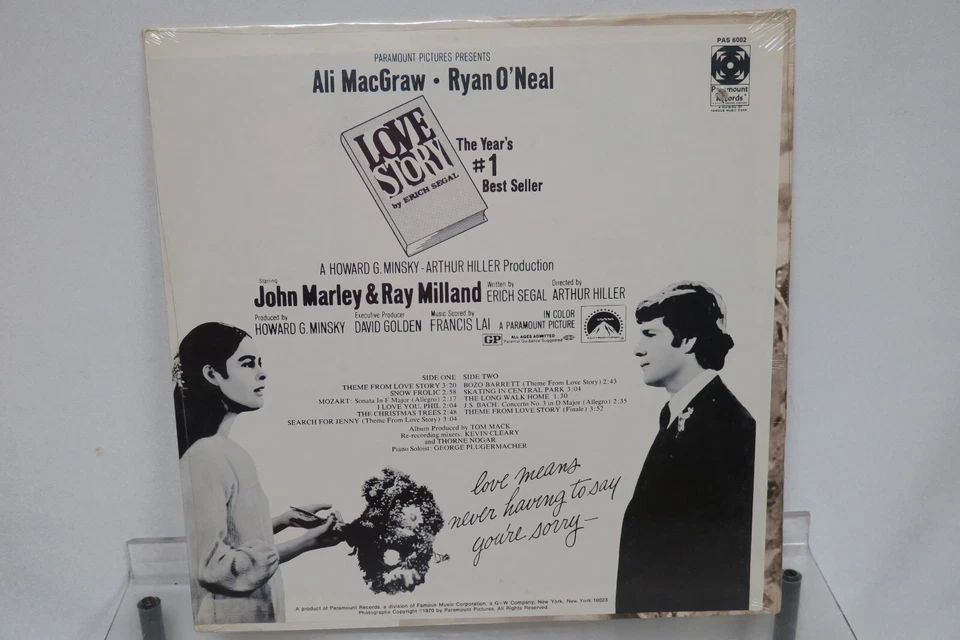 LOVE STORY-ORIGINAL SOUNDTRACK/LP/STILL SEALED/MINT/COMPOSED BY FRANCIS LAI - Image 2 of 2