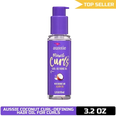 Aussie Miracle Curls Coconut Curl-Defining Hair Oil, for Curly Hair 3.2 fl oz