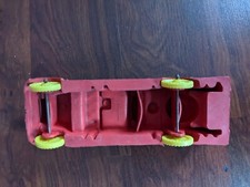 VINTAGE MADE IN USA TOY 7 1/2" LONG PLASTIC AUBURN FD RED FIRE TRUCK 500