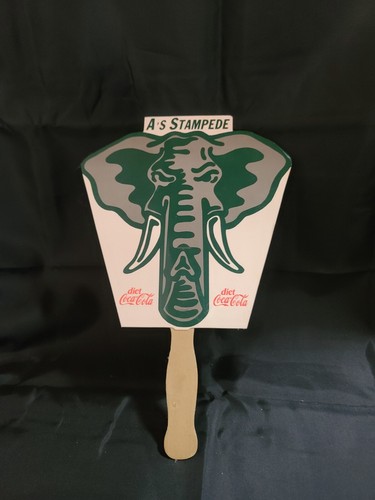 Vintage Oakland Athletics A’s Baseball Stampede 1992 Playoffs Hand Sign Fan MLB - 第 1/2 張圖片