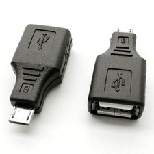 2 Pack USB 2.0 Micro USB Male to USB Female OTG Adapter On-The-Go Host