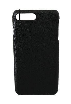 DOLCE & GABBANA Phone Case Cover Black Patterned Leather iPhone7 Plus RRP $450