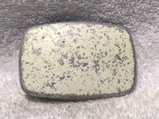 Distressed White Flake Silver Edge Women Belt Buckle Good Usable Condition