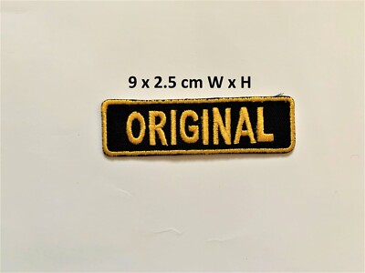 Orignal schwarz und gold bestickt Aufnäher Patch Abzeichen Weste Jacke Jeans N-32