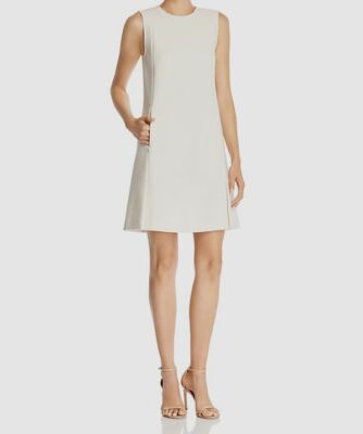 knee length dresses for ladies Theory Sleeveless A-Line Shift Minidress in Wave