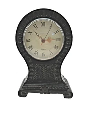 Vtg Mantle Shelf Clock Desk Numbered 7 1/2” Battery In Very Good Condition