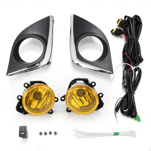 Fit 2014 2015 Toyota Corolla Yellow Lens Bumper Fog Lights Replacement Pair - Picture 2 of 7