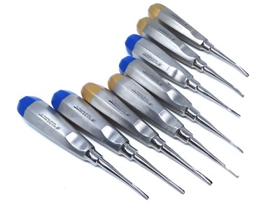 GERMAN Dental Luxating Elevator Set - 4 Pcs Curved Tools For Tooth Extraction (1.5mm To 4mm)