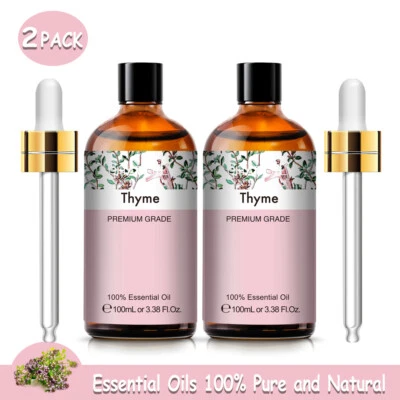 Rein Thyme Ätherische Öle Naturrein Aroma Öl für Diffuser, Massage,Haarpflege