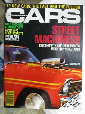 BACK ISSUE HI-PERFORMANCE CARS OCTOBER 1978, INDY STREET MACHINES, HEMI  DETROT