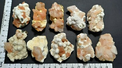 super lot of raw heulandite mordenite crystal collectible mineral specimen 1289
