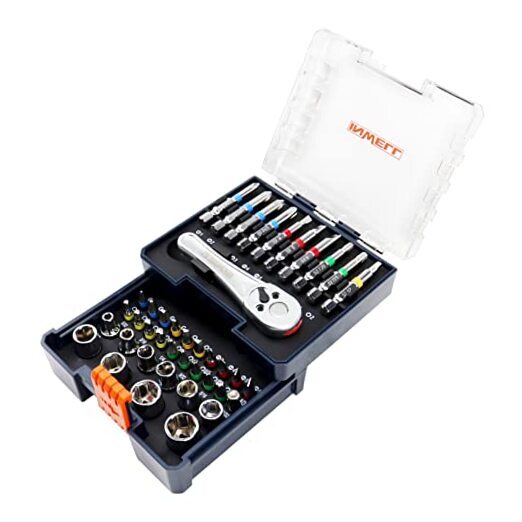 41 Piece Screwdriver Bit Set 1/4" Drive Mini Ratchet 41pc Ratchet