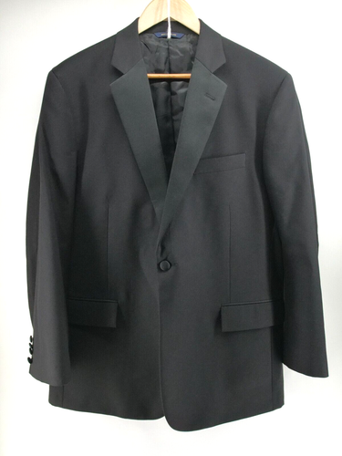 Brooks Brothers Mens Black One Button Tuxedo Jacket Size 44R Suit Dinner Coat