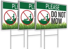 8x12 Inch Do Not Mow Sign with Stake - Corrugated inches, colorfull