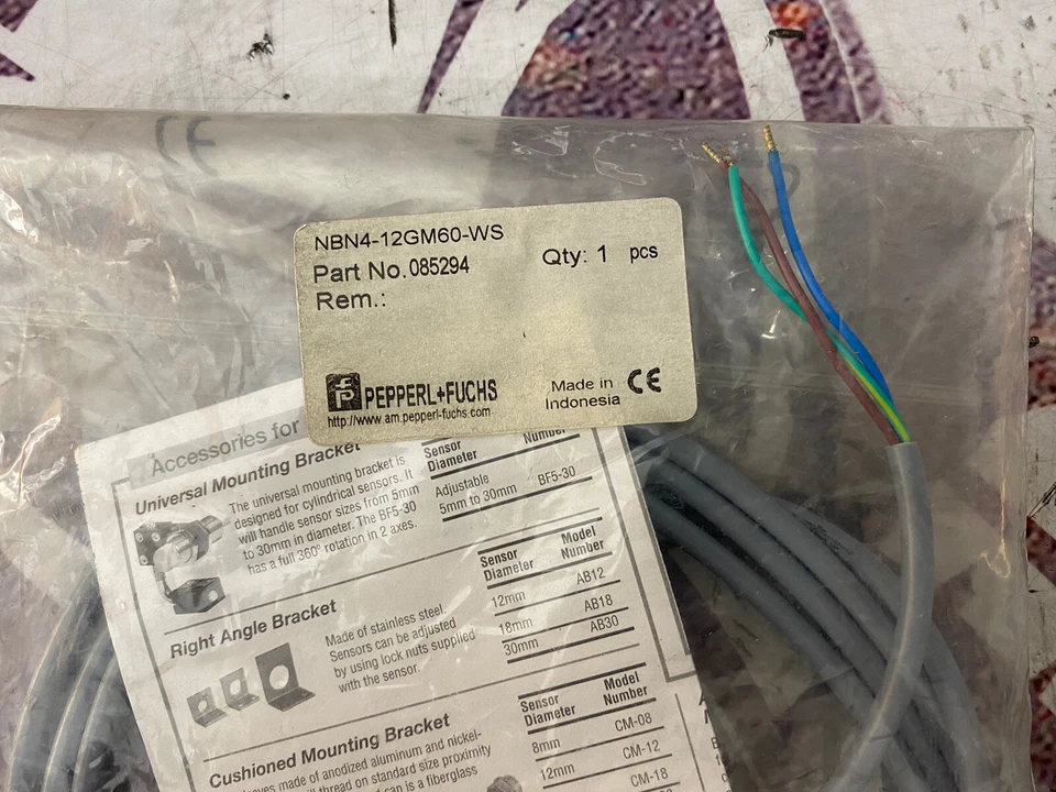Pepperl Fuchs NBN4-12GM60-WS Inductive Proximity Swtich 2M Cable 4mm Range  - Image 2 of 3