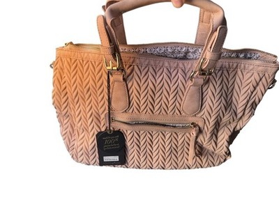 MODA LUXE blush pink quilted sachel TOTE NWT