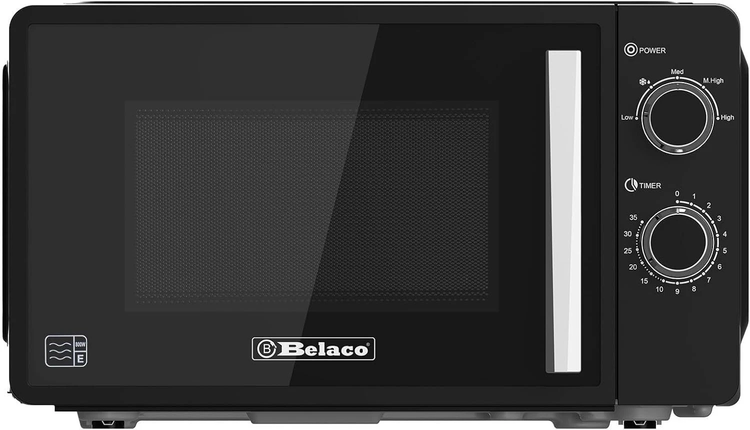 Belaco 800W Microwave Compact Size Microwave Oven with Manual Control, 10 Power