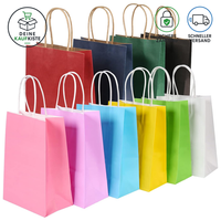 PapiertüTen 40 StüCk KraftpapiertüTen Mit Henkel 15X8X21Cm Bunt FüR Geschenke