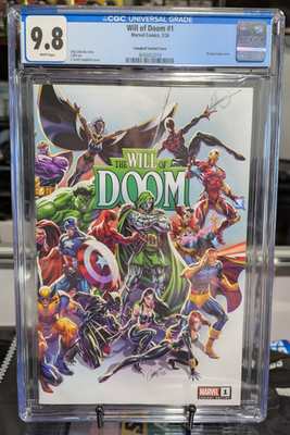#ad CGC 9.8 The Will of Doom #1 J. Scott Campbell Wraparound Variant *IN STOCK * $59.99