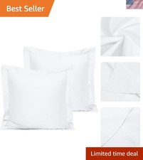 Luxurious 500 Thread Count Egyptian Cotton Sateen Pillow Shams, Set of 2
