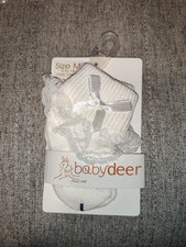 Baby Deer Bow and Lace Baby Socks Size M - 9 to 18 Months - 2 Pair 