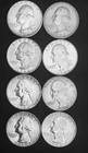 LOT # U300    8-90% SILVER WASHINGTON QUARTERS (Au/Bu)