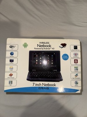 Factory sealed Craig 7'' Netbook Android 4.0 CLP281x Wi-Fi Webcam Black Netbook
