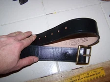 JAY-PEE Genuine Top Grain Bridle Black Leather Cowhide Belt - 32