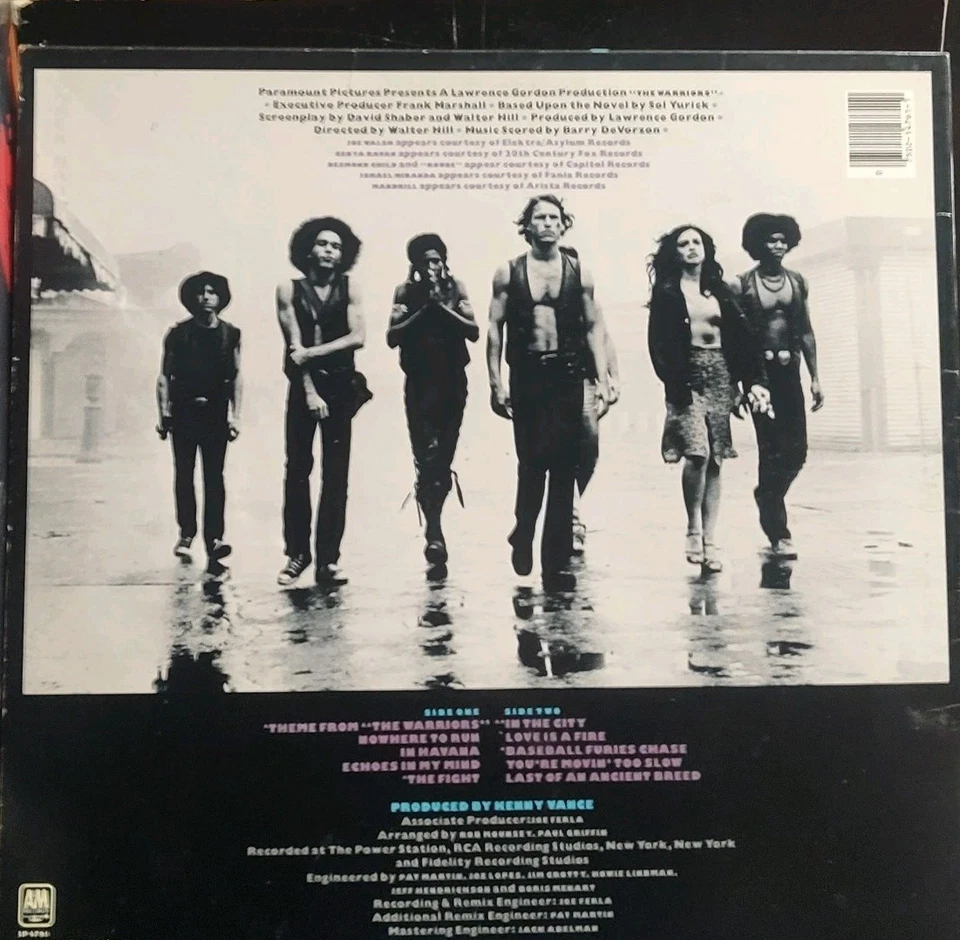 Vintage 1979 The Warriors Vinyl Movie Soundtrack Record LP! A&M SP-4761 Rare! - Image 3 of 4