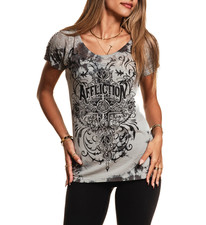 Affliction Women's T-shirt Topeka Gold