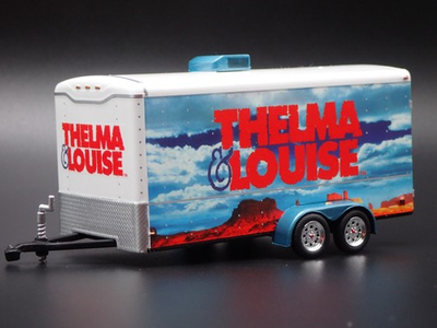 #ad THELMA amp; LOUISE ENCLOSED CAR TOY HAULER TRAILER OPENING 1:64 SCALE DIORAMA MODEL $6.99
