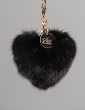Black heart-shaped keychain