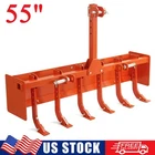 55" Box Blade 3 Point Box Scraper Grader Steel 6 Plow Shanks for Cat-0 and Cat 1