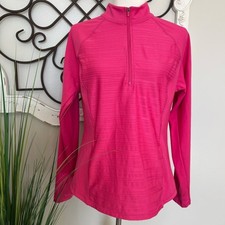 TOMMY BAHAMA Size Large Bright Pink Long Sleeve 1/4 Zip Rash Guard