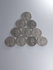 90% SILVER WASHINGTON QUARTERS LOT OF 10 COINS 40'S - 64 MIXED DATES AND MINTS