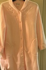 Miss Elaine Snap Closure long fleece nightgown/robe Color Pink size XL