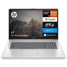 HP 17 17.3" FHD AMD Core Ryzen 5 7520U 2.80GHz 8GB 512GB SSD W11H Laptop, Silver