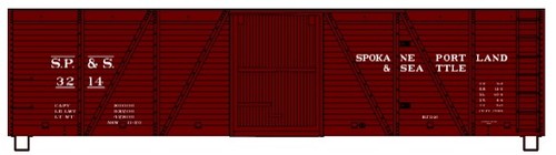 Accurail 7016.1 HO Spokane Portland & Seattle 40' 6 Pnl Madera Boxcar # 3214 Kit | Zustand: New