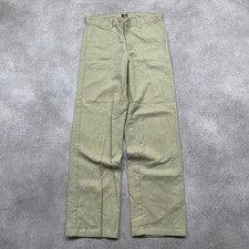 Dickies Trousers Womens 34" Workwear Straight Leg Cotton Chino Pants, Beige