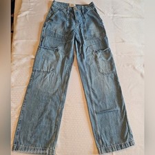 BDG Urban Outfitters Wide Leg Cargo Jeans High Rise Utility Y2K SIZE 24
