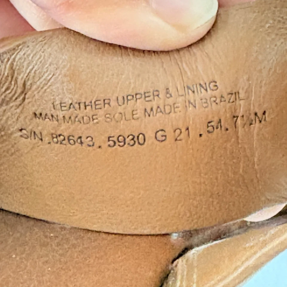 Sandalias planas Tory Burch para mujer de cuero marrón Benton 2 talla 7,5 M Foto 4 de 4