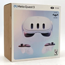 Meta Quest 3 4K Standalone VR Headset (White) 512GB w/ Batman: Arkham Shadow
