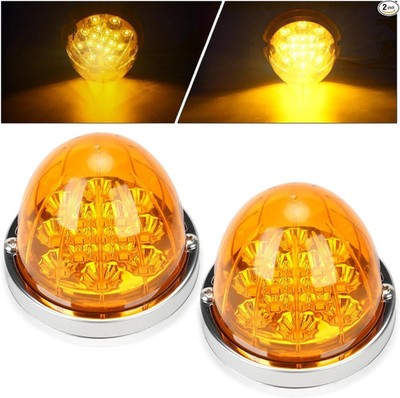 2PCS Watermelon Lights, 17 LED Dual Function Watermelon Light, Amber Amber
